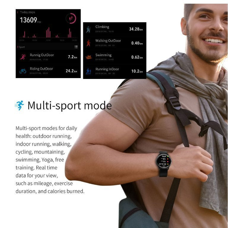 SMARTWATCH ΑΝΔΡΩΝ G. Rossi G.RSWSF1-1A1-1 μαύρο + επιπλέον λουράκι (sg003e)