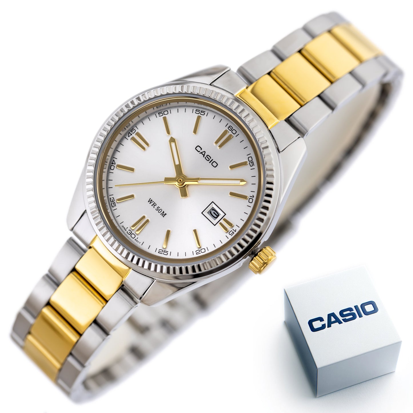 ΓΥΝΑΙΚΕΙΟ ΡΟΛΟΙ CASIO LTP-1302SG-7AV (zd545a) + ΚΟΥΤΙ