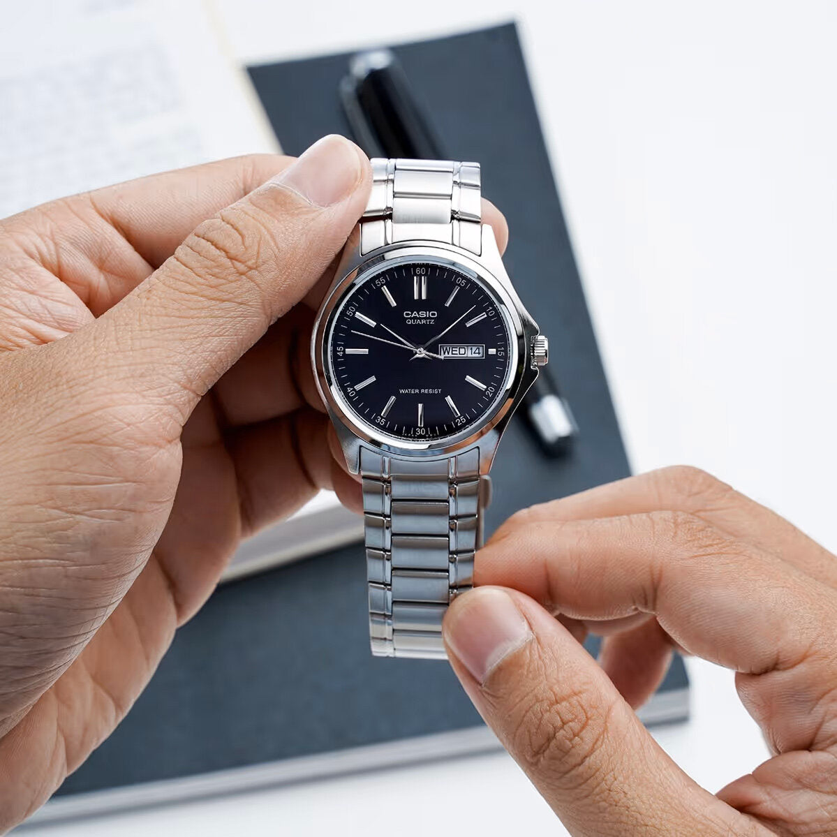 CLASSIC ΑΝΔΡΙΚΟ ΡΟΛΟΙ CASIO MTP-1239D-1A - MULTIDATA + BOX