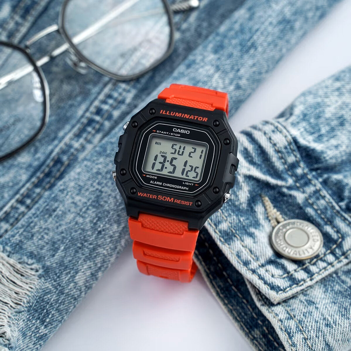 ΑΝΔΡΙΚΟ ΡΟΛΟΙ CASIO W-218H-4B + ΚΟΥΤΙ
