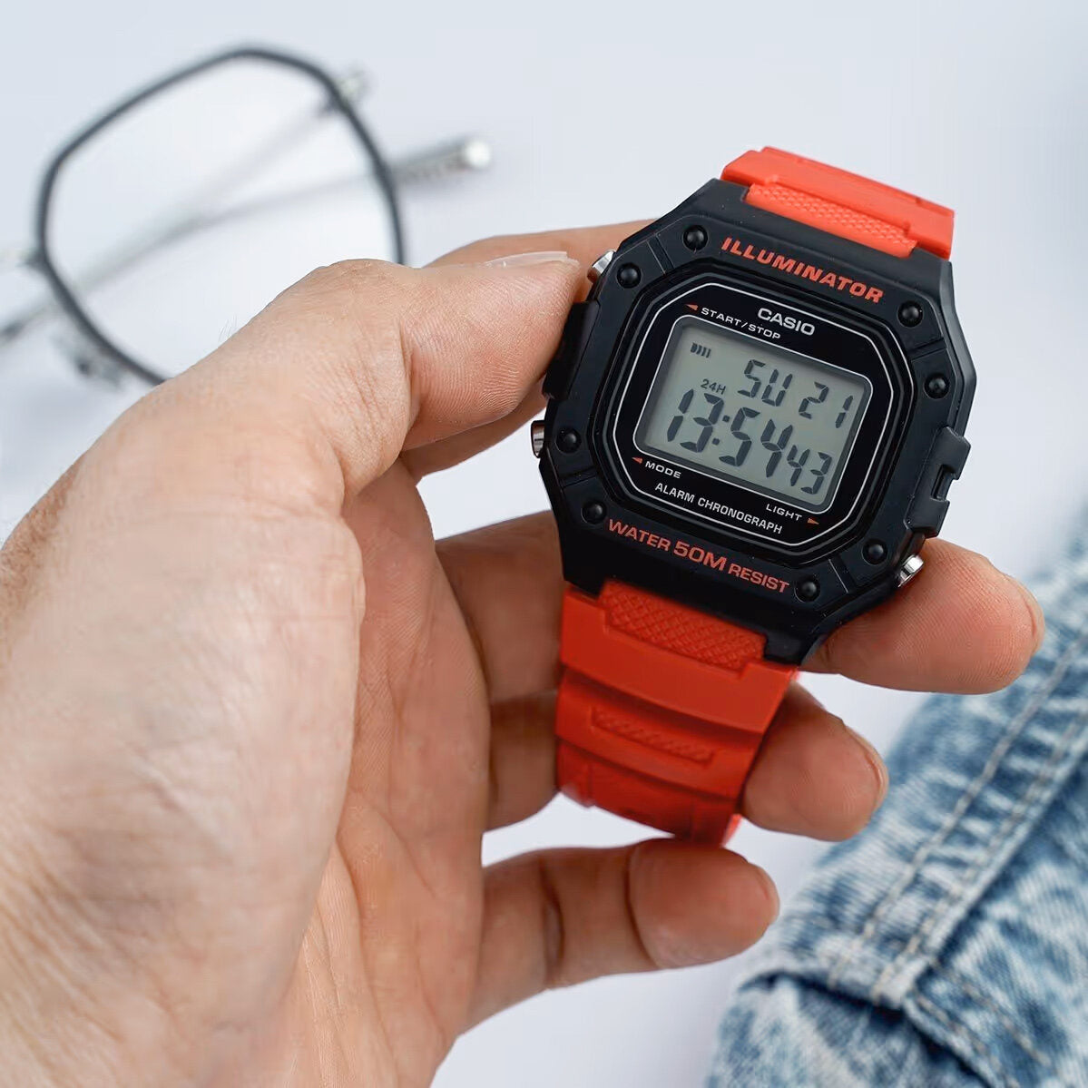ΑΝΔΡΙΚΟ ΡΟΛΟΙ CASIO W-218H-4B + ΚΟΥΤΙ