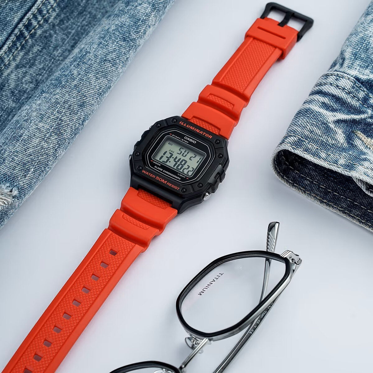 ΑΝΔΡΙΚΟ ΡΟΛΟΙ CASIO W-218H-4B + ΚΟΥΤΙ