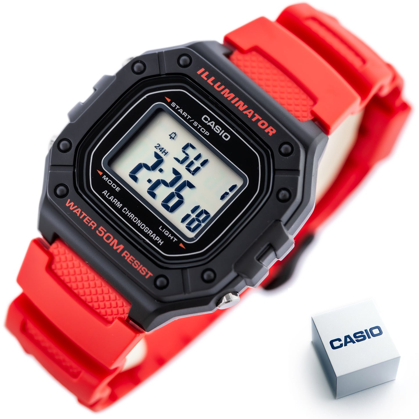 ΑΝΔΡΙΚΟ ΡΟΛΟΙ CASIO W-218H-4B + ΚΟΥΤΙ