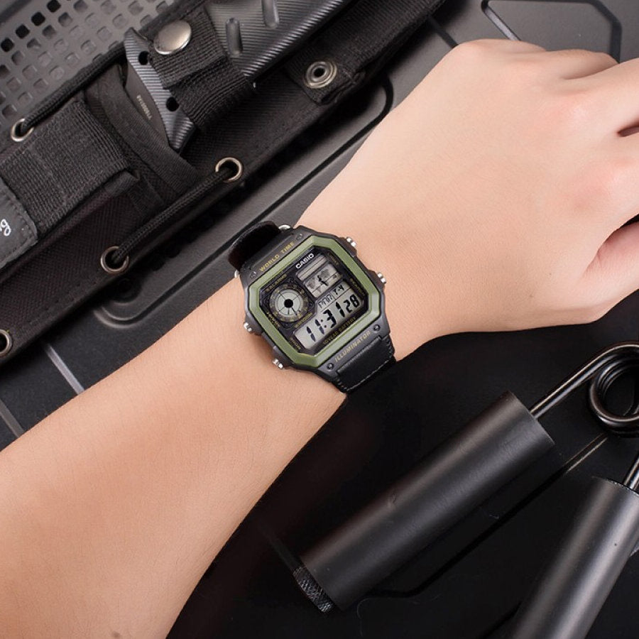 CASIO Sports AE-1200WHB-1B ΑΝΔΡΙΚΟ ΡΟΛΟΙ + ΚΟΥΤΙ (zd146d)