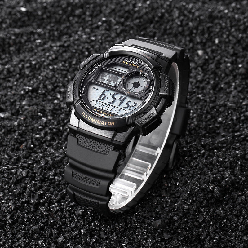 ΑΝΔΡΙΚΟ ΡΟΛΟΙ CASIO AE-1000W 1BVDF (zd073g) - ΠΑΓΚΟΣΜΙΑ ΩΡΑ + ΚΟΥΤΙ