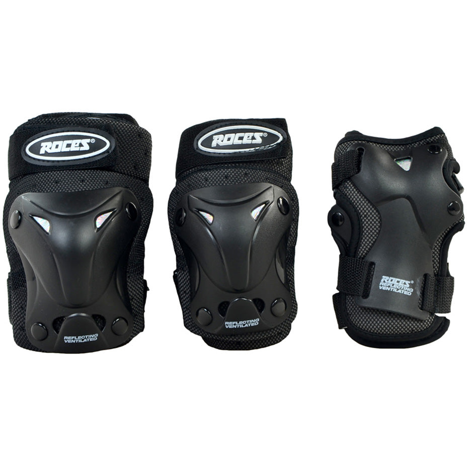 Roces Ventilated JR inline προστατευτικά πατίνι μαύρο 3pack 301352 01