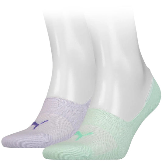 Puma Footie κάλτσες 2 ζευγάρια μέντα, μωβ 906245 41