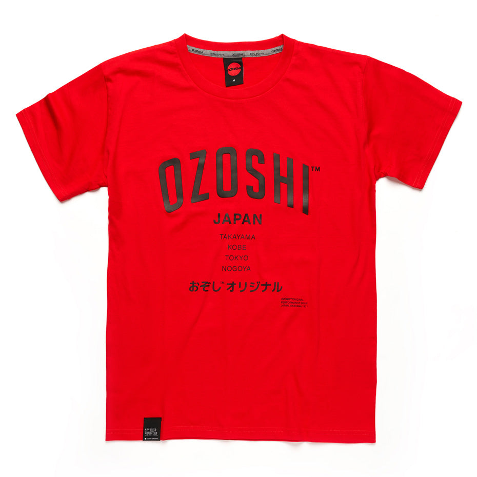 Ανδρικό T-shirt Ozoshi Atsumi κόκκινο TSH O20TS007