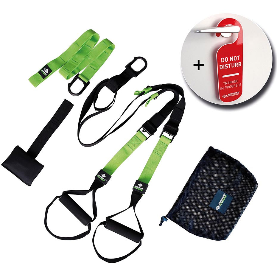 Σετ μυϊκής ενδυνάμωσης Schildkrot Sling Trainer μαύρο και πράσινο 960026