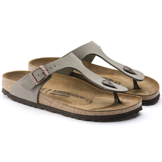 Γυναικεία ιαπωνική Birkenstock Gizeh Stone Birko-Flor στενό σε στενό γκρι πόδι (003393)