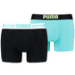 Ανδρικό μποξεράκι Puma Placed Logo Boxer 2P μπλε, μαύρο 906519 10
