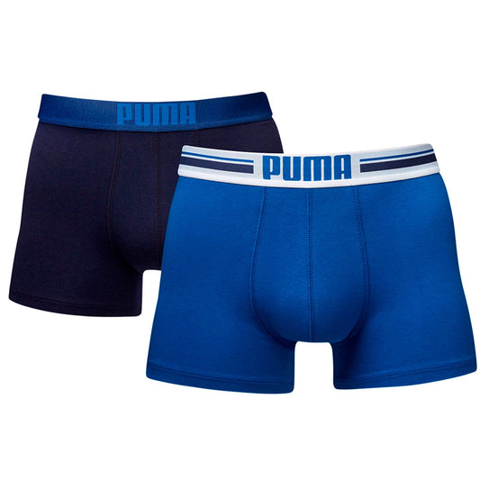 Puma Placed Logo Boxer 2P ανδρικό μποξεράκι μπλε, μπλε ναυτικό 906519 01