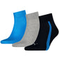 Puma Unisex Lifestyle Quarter κάλτσες μαύρες, γκρι, μπλε 907952 03