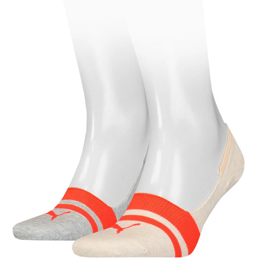 Puma Heritage Footie 2P κάλτσες μπεζ, γκρι 907976 05