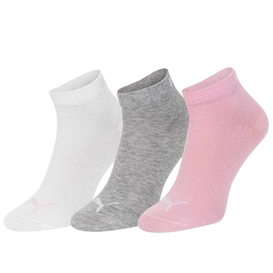 Puma Kids Bwt Quarter 3P κάλτσες ροζ, λευκές, γκρι 907961 04