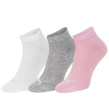 Puma Kids Bwt Quarter 3P κάλτσες ροζ, λευκές, γκρι 907961 04
