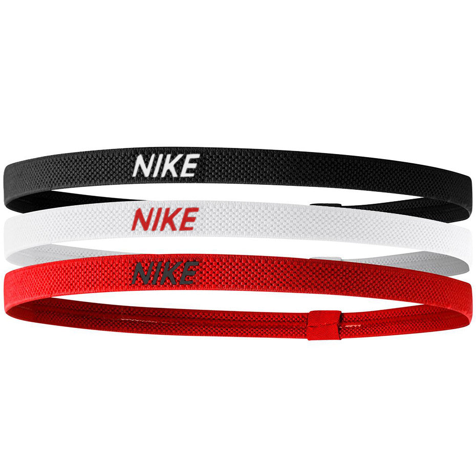 Κορδέλες μαλλιών Nike Elastic 2.0 3 τεμ. κόκκινο, λευκό, μαύρο N1004529083OS