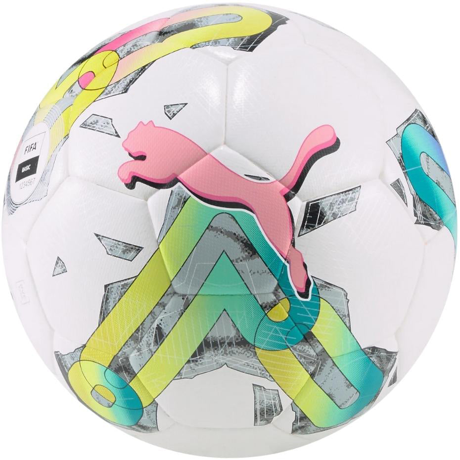 Puma Orbita 4 HYB FIFA Basic ποδόσφαιρο λευκό-πράσινο-ροζ 83781 01