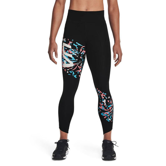 Κολάν UA Fly Fast Floral 7/8 Σφιχτά 1362207 001 μαύρο