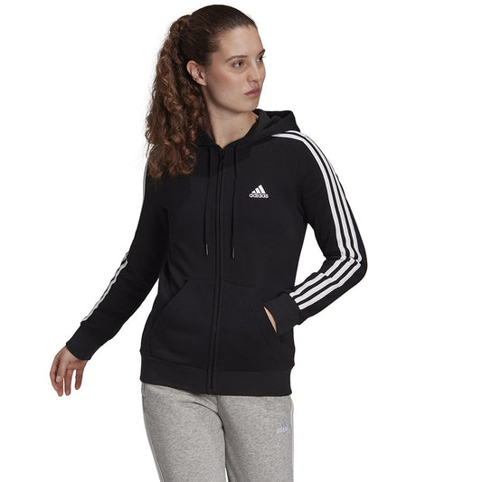 Adidas 3 Stripes FL Full-Zip Hoodie GM5567 μαύρο