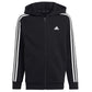 Adidas 3 Stripes FL Full-Zip Hoody Jr HR6331 μαύρο