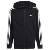Adidas 3 Stripes FL Full-Zip Hoody Jr HR6331 μαύρο