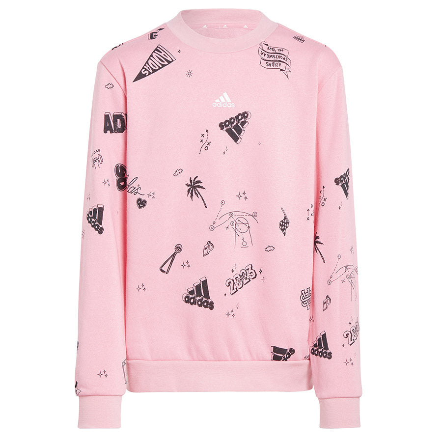 Φούτερ Adidas Bluv Q3 Sweat Jr. IA1576 ροζ