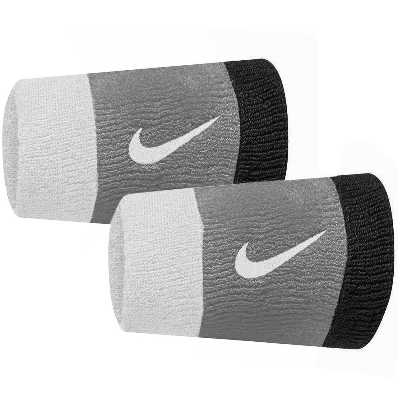Βραχιόλι Nike φαρδύ Swoosh, γκρι και μαύρο, 2 τεμ. N0001586016OS