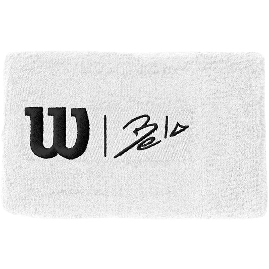 Wilson Bela Extra Wide Wristband II OSFA 2 τεμ. λευκό WRA813304