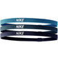 Nike Headbands 3 τεμ. τιρκουάζ, μπλε, μπλε ναυτικό N1004529430OS
