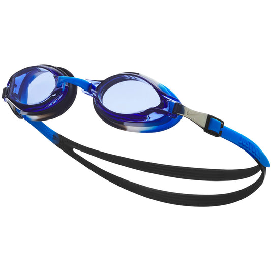 Γυαλιά κολύμβησης Nike Os Chrome Junior 8-14 ετών μπλε-άσπρο-μαύρο NESSD128-458