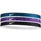 Nike Headbands 3 τμχ. μαύρο, μωβ, μπλε N0002560428OS