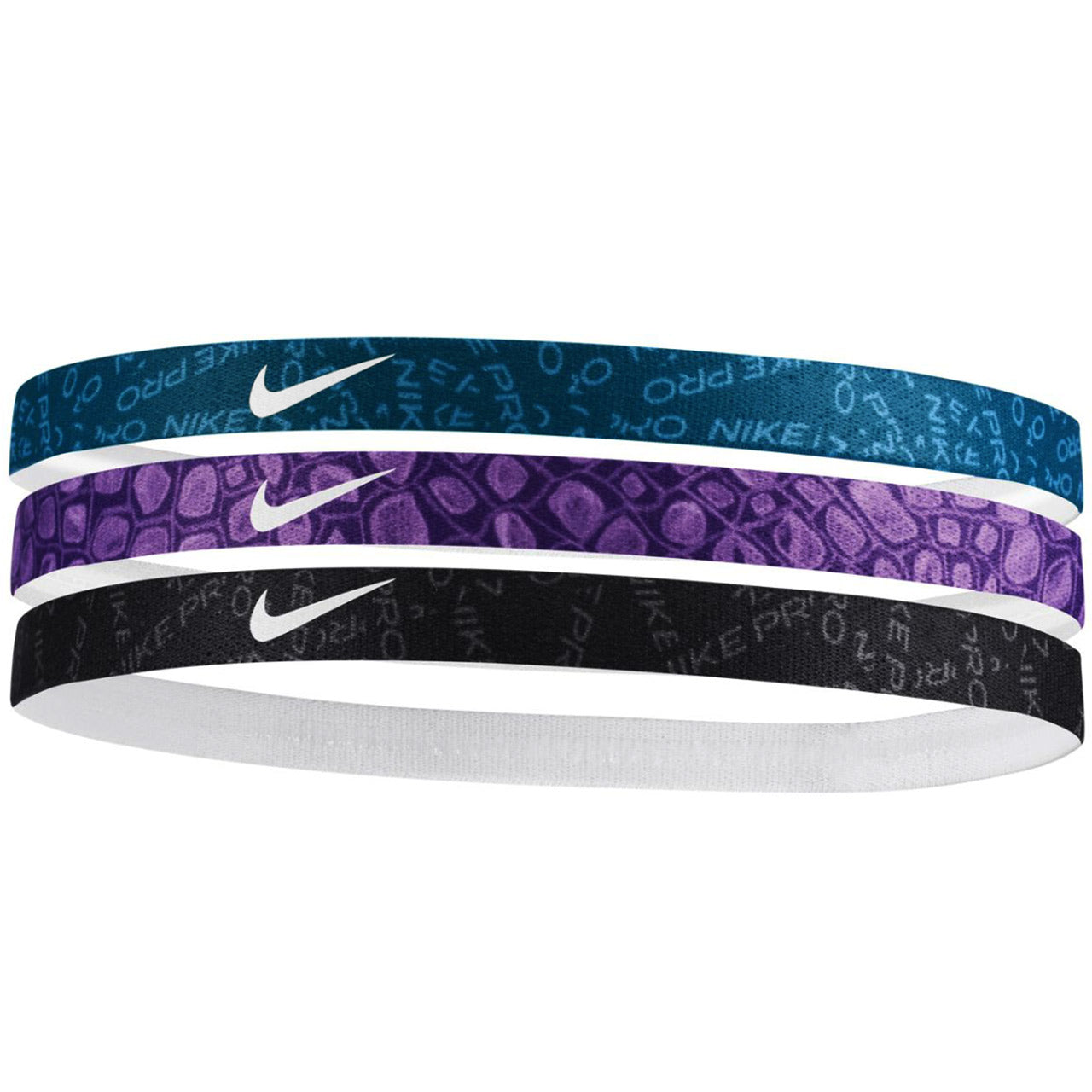 Nike Headbands 3 τμχ. μαύρο, μωβ, μπλε N0002560428OS