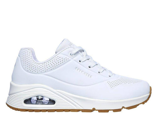 Sneakers women's white Skechers Uno Stand on Air (73690-WHT) (σταθείτε στον αέρα).