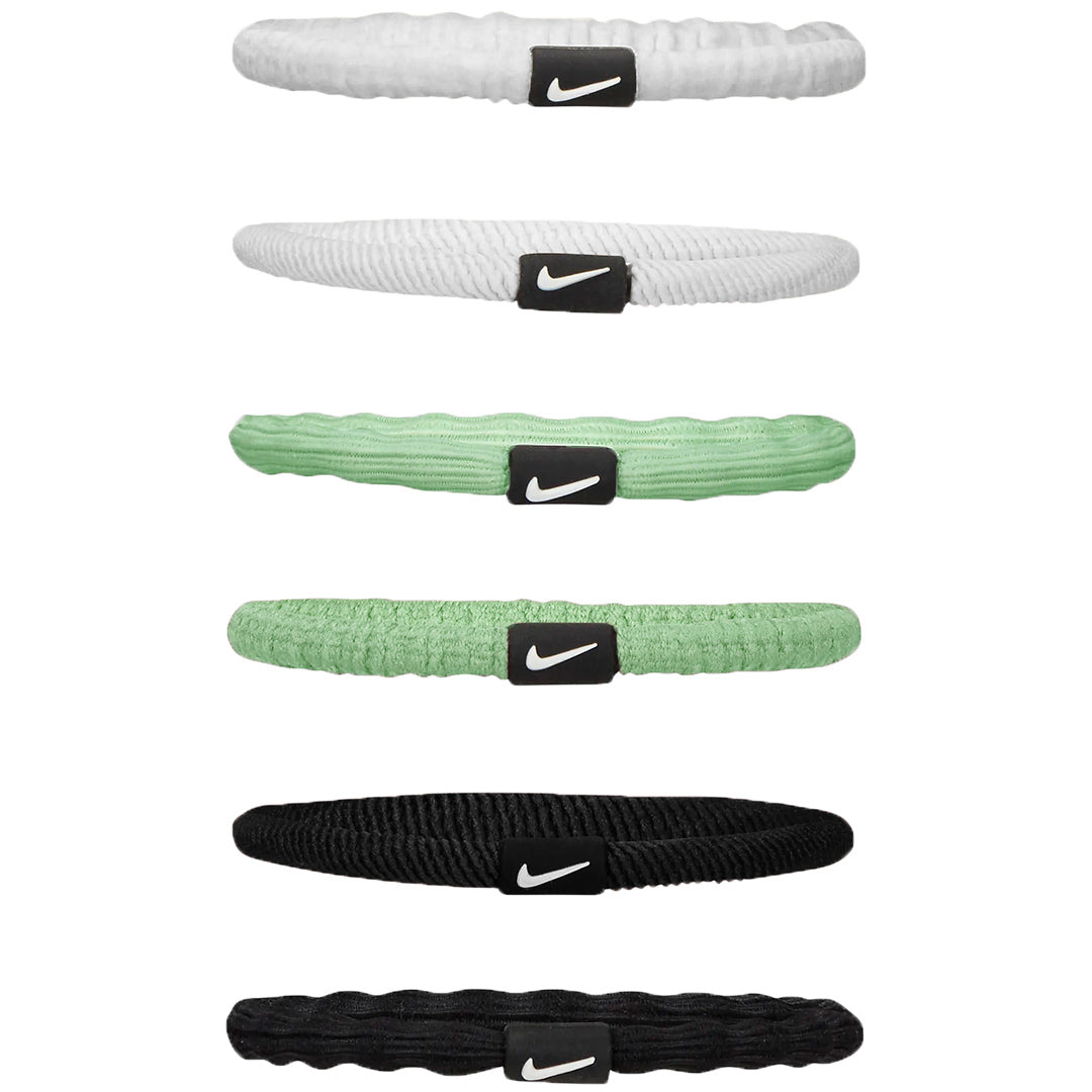 Κορδέλες μαλλιών Nike Flex 6 τμχ. άσπρο-πράσινο-μαύρο N1009194130OS