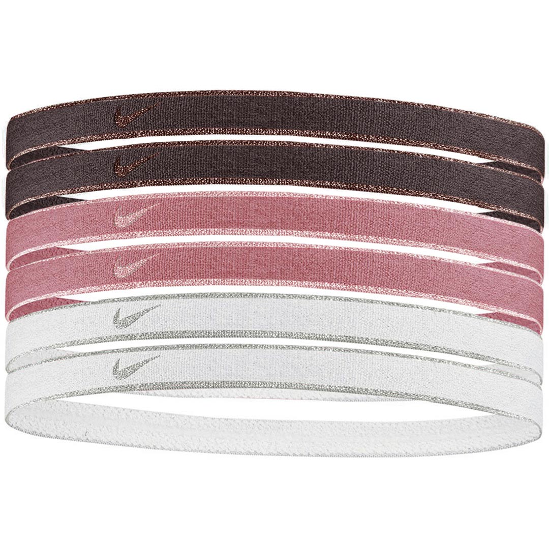 Κορδέλες μαλλιών Nike Swoosh Sport 6 τμχ. κρεμ, καφέ N1002008125OS