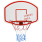 Ταμπλό μπάσκετ Kimet Street Ball + λευκό και κόκκινο στεφάνι