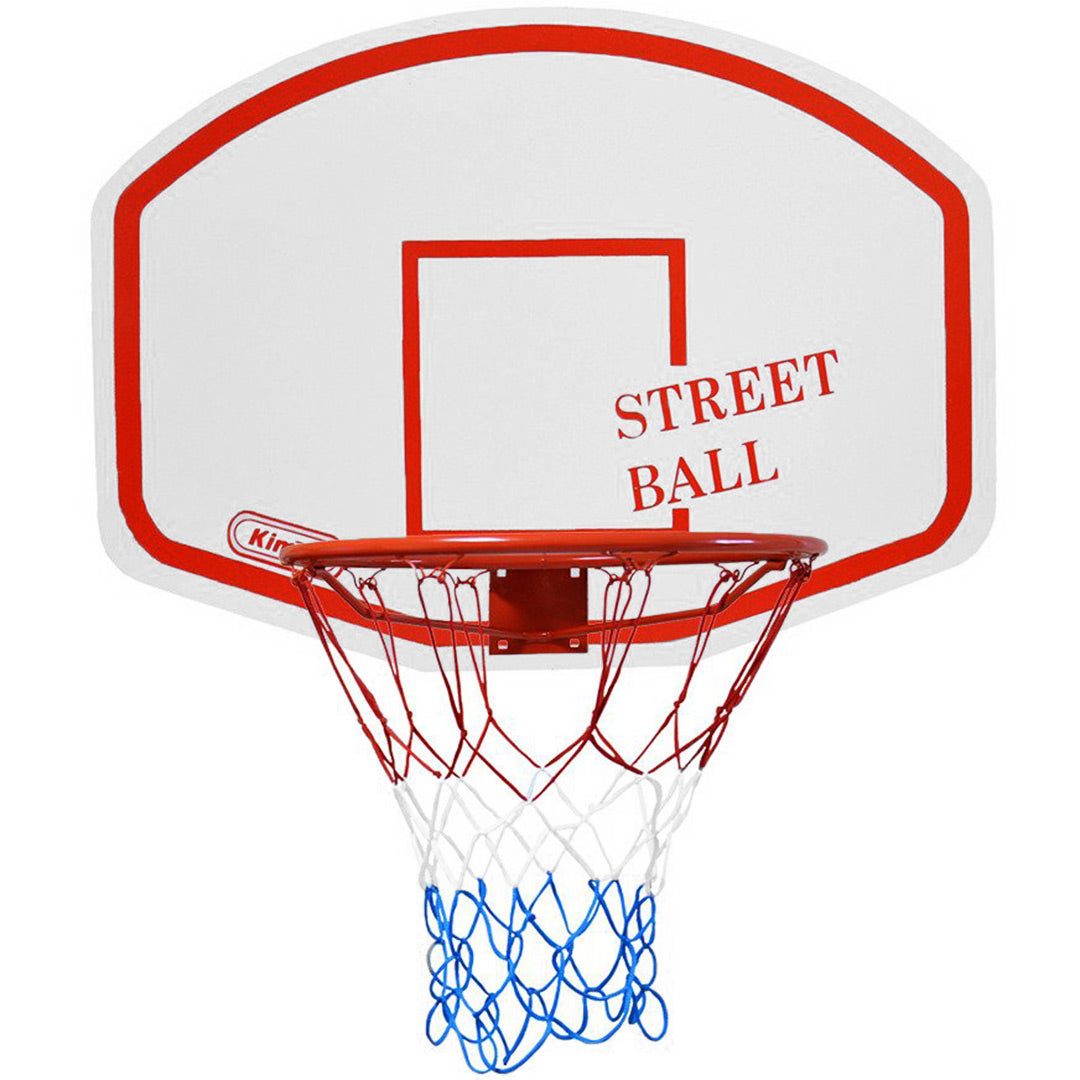 Ταμπλό μπάσκετ Kimet Street Ball + λευκό και κόκκινο στεφάνι