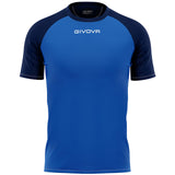 T-shirt Givova Capo MC μπλε και μπλε ναυτικό MAC03 0204