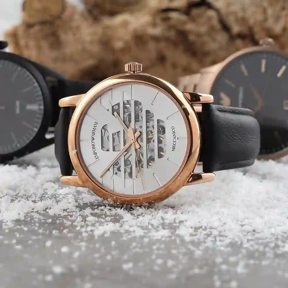 EMPORIO ARMANI LUIGI AUTOMATIC AR60031 ΑΝΔΡΙΚΟ ΡΟΛΟΙ + ΚΟΥΤΙ (zi062b)