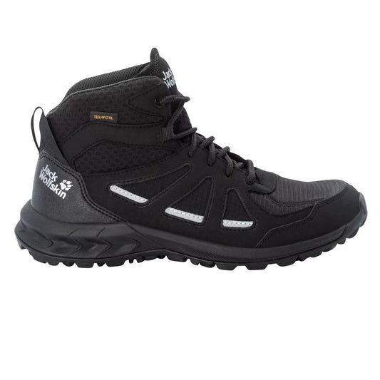 Γυναικεία παπούτσια πεζοπορίας μαύρο Jack Wolfskin Woodland 2 Texapore Mid W (4051331-6069)