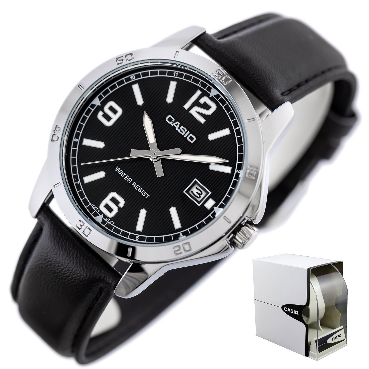 ΑΝΔΡΙΚΟ ΡΟΛΟΙ CASIO MTP-V004L-1B + BOX (zd046g)
