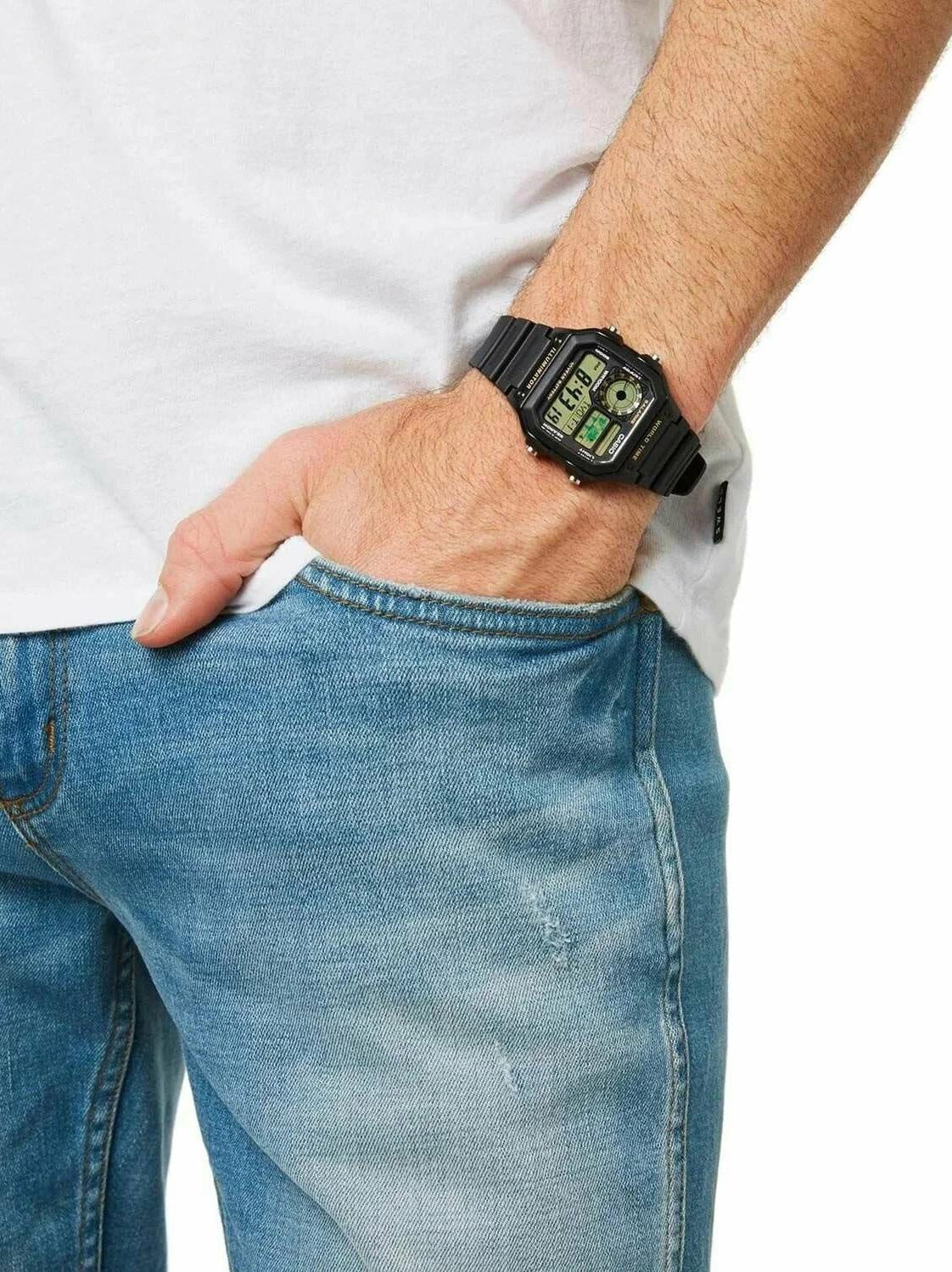 CASIO Sports AE-1200WH-1B ΑΝΔΡΙΚΟ ΡΟΛΟΙ + ΚΟΥΤΙ (zd146c)
