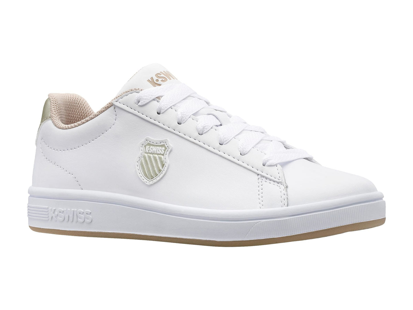 Αθλητικά υποδήματα λευκά K-Swiss ΔΙΚΑΣΤΗΡΙΟ SHIELD παπούτσια τένις από φυσικό δέρμα (96599-997-M)