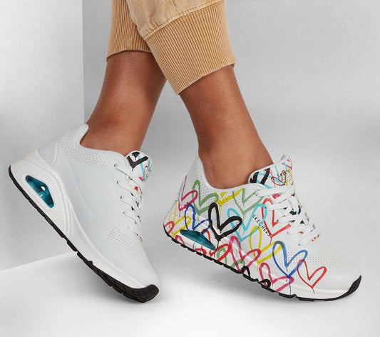 Sneakers Women Skechers X Jgoldcrown Uno-Spread The Love Loving Hearts (155507-WMLT) (στα Αγγλικά).