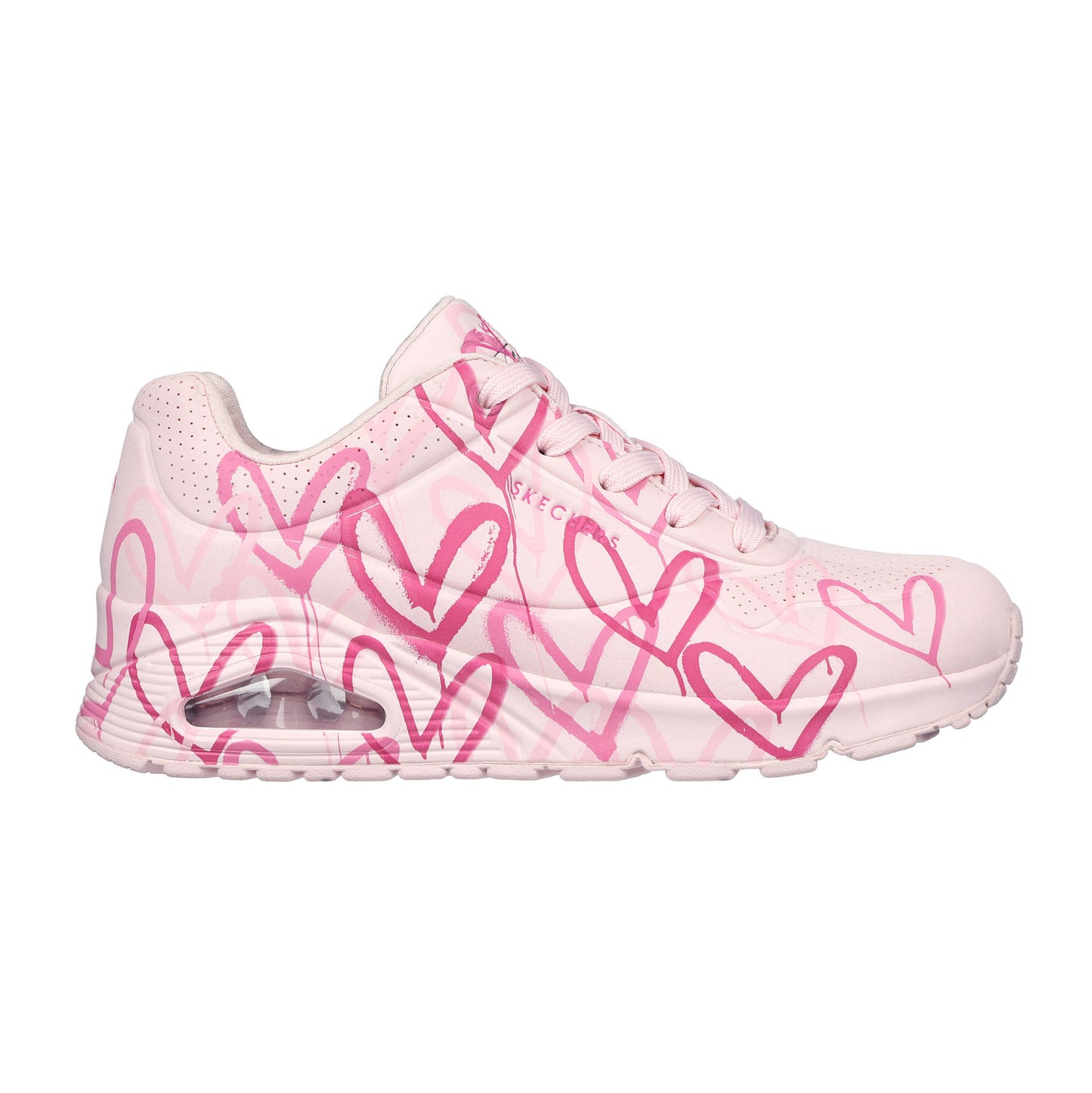 Sneakers Women Skechers x JGoldcrown Διάδωσε τις Pink καρδιές της αγάπης (155507-LTPK)
