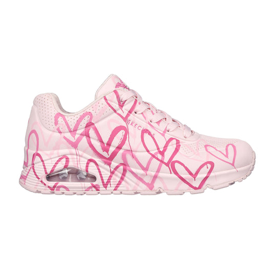 Sneakers Women Skechers x JGoldcrown Διάδωσε τις Pink καρδιές της αγάπης (155507-LTPK)