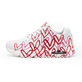 Sneakers women Skechers X Jgoldcrown Uno-Spread The Love Heart Shoes (155507-WRPK) (στα Αγγλικά).