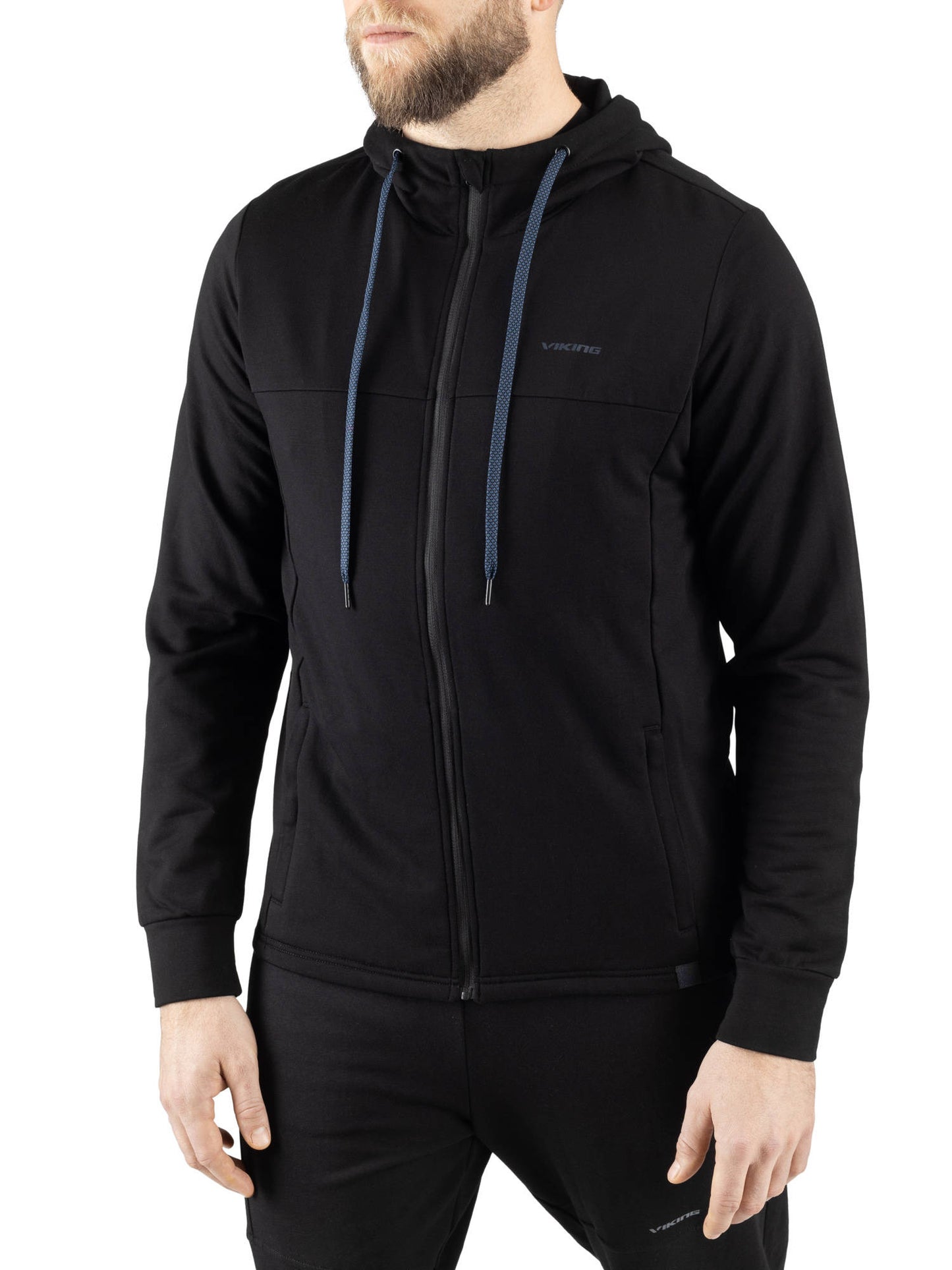 Φούτερ από μπαμπού ανδρών Viking Lonetree Hoodie Bamboo Man Μαύρο (730/25/9444/900)