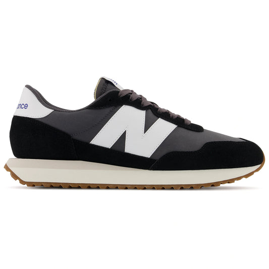 Sneakers ανδρικά νέα ισορροπία αθλητικά μπότες τρόπου ζωής με σουέτ δέρμα μαύρο (MS237GA)
